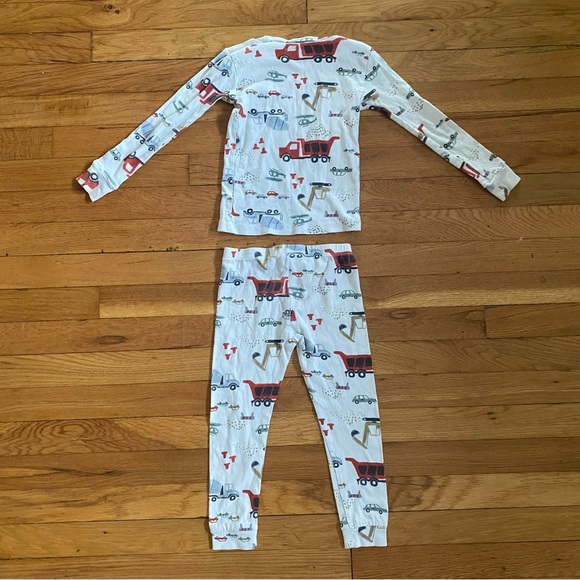 Carters Pajamas Long Johns Sleeve 4T Toddler Boy Truck Car Transportation Cotton - Picture 2 of 3